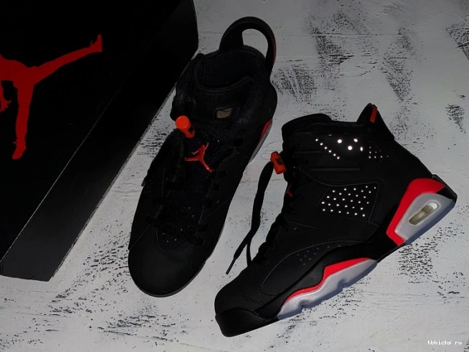 Rep TB Air Black Infrared Retro Jordan 6 384664-060 OG 0816